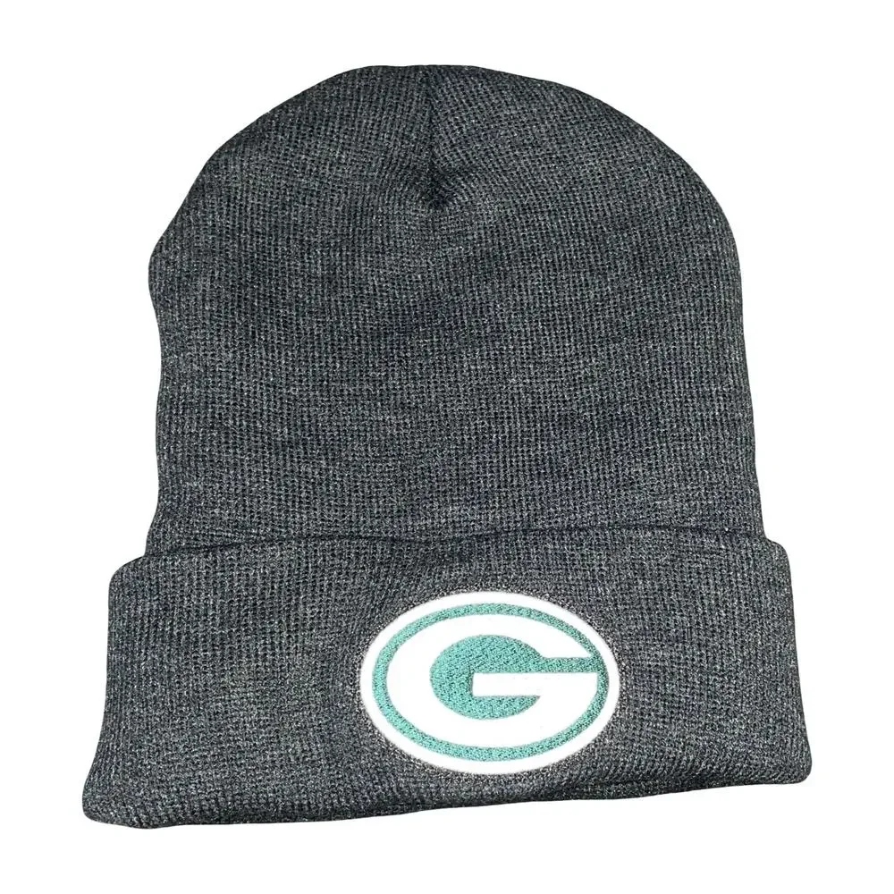 Valucap Green Bay Packers Knit Beanie Hats Lot of 2 Gray Sherpa Fleece Lined